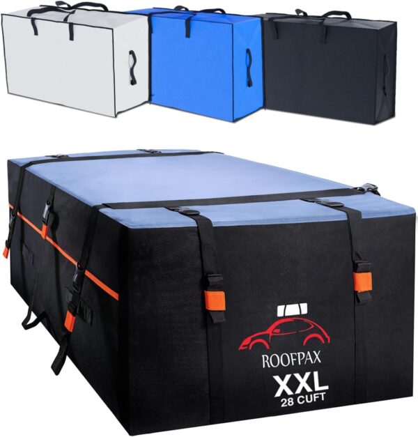 xymorexa 28 cuft Car Rooftop Cargo Carrier Bag Extra Waterproof Car Roof Storage