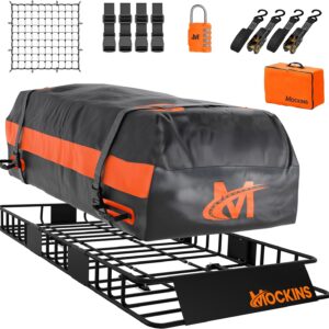 xymorexa 64"x39"x6" Steel Roof Rack Cargo Carrier for Top of Vehicle & 20 CuFt